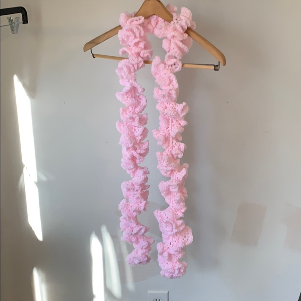 Homemade crochet scarf